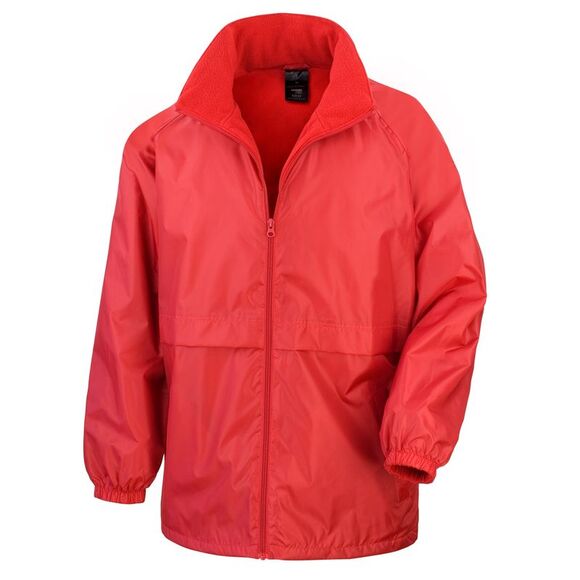 Result Mens Core Adult DWL Lightweight Casual Jacket (With Fold Away Hood) / Red